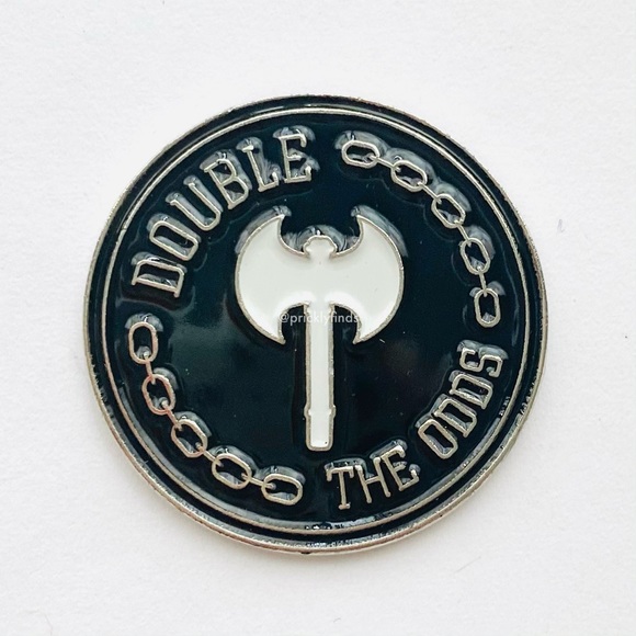 pricklyfinds Jewelry - 8/$40 Double The Odds Axe Chain Enamel Pin
